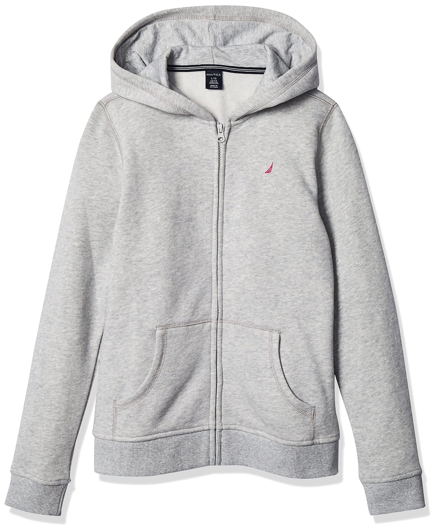 Nautica Girls' Fleece Full-Zip Hoodie Sweatshirt