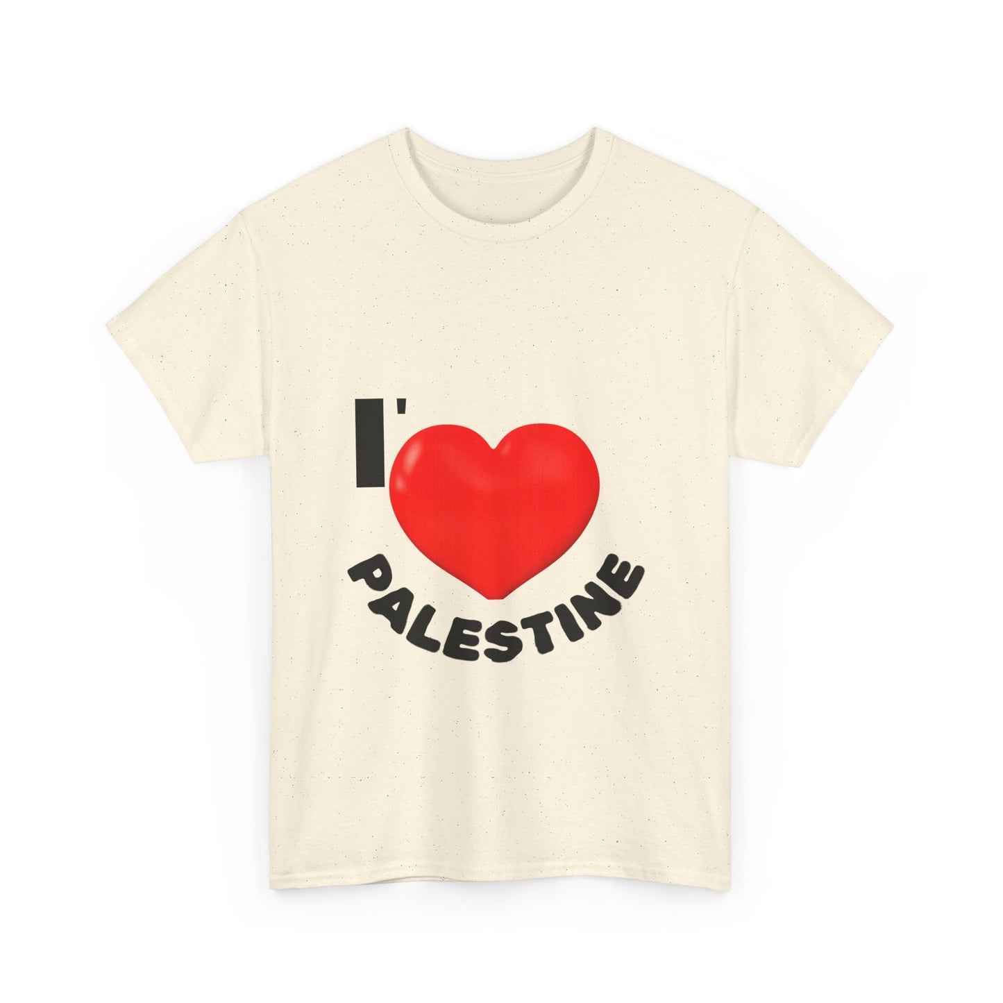 I Love Palestine Unisex Heavy Cotton Tee, Supportive Tee, Casual Wear, Gift for Activists, Cultural Pride Shirt