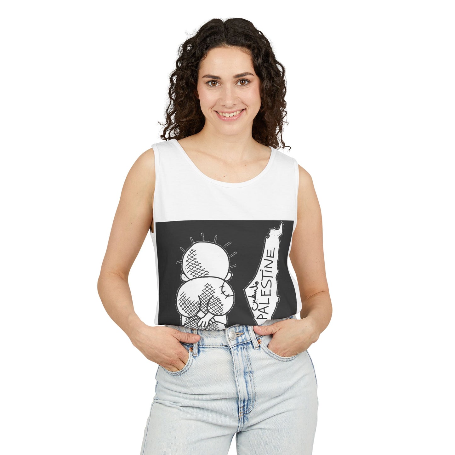 Tank Top Handala & Historic Palestine Map Unisex Shirt Resistance Hope Symbol