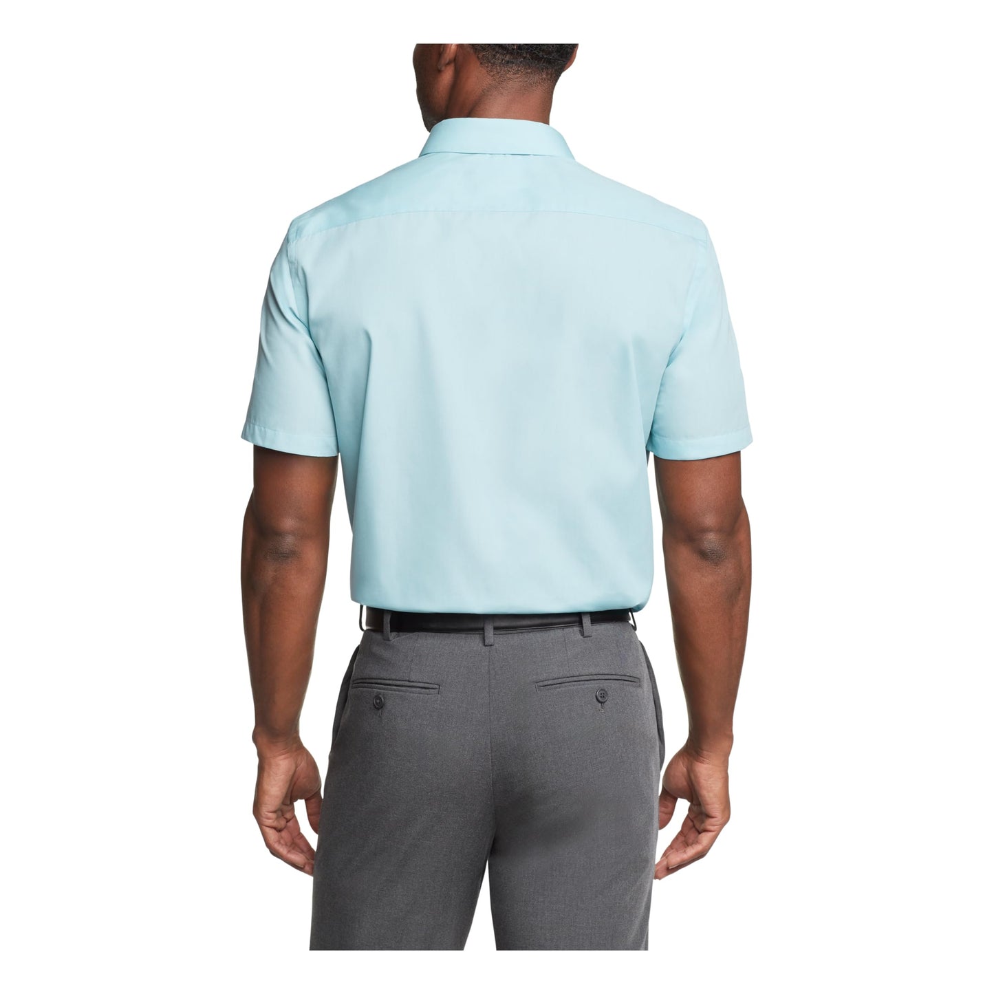 Van Heusen Men's Short Sleeve Dress Shirt Regular Fit Poplin Solid