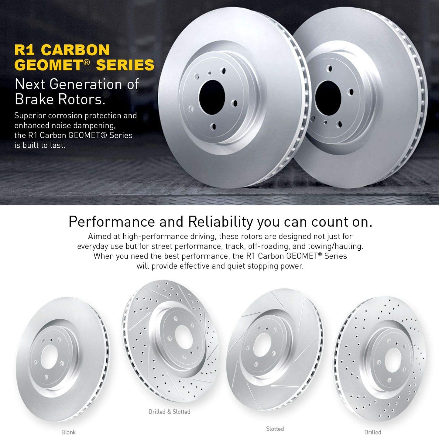 R1 Concepts Rear Brakes and Rotors| Automotive Replacement Brake Kits| Rear Optimum OEP Brake Pads and Rotors Kit| Fits 2014-2021 Ram ProMaster 1500, ProMaster 2500, ProMaster 3500