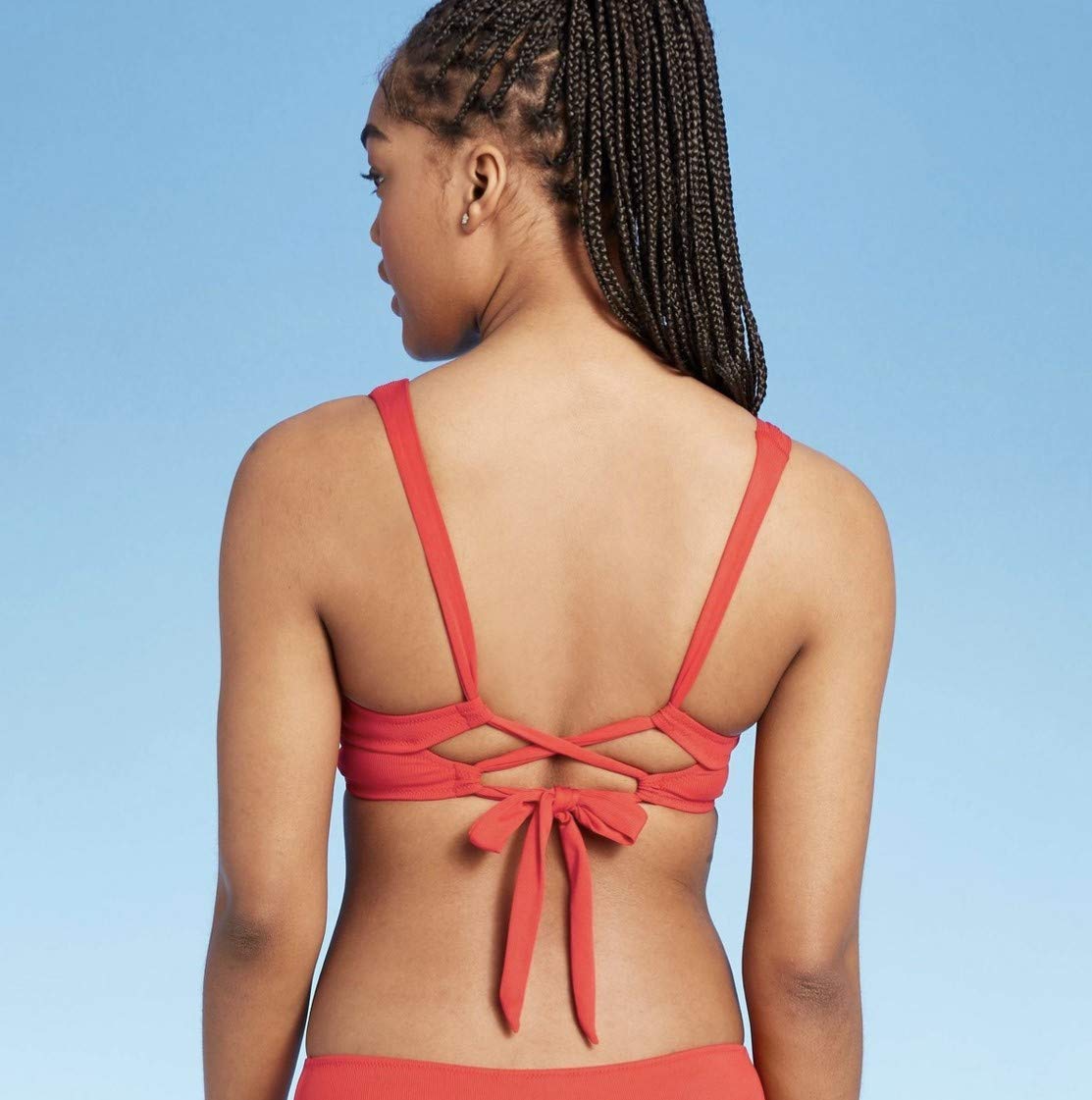 Shade & Shore Women's Light Lift Bralette Bikini Top (Red)