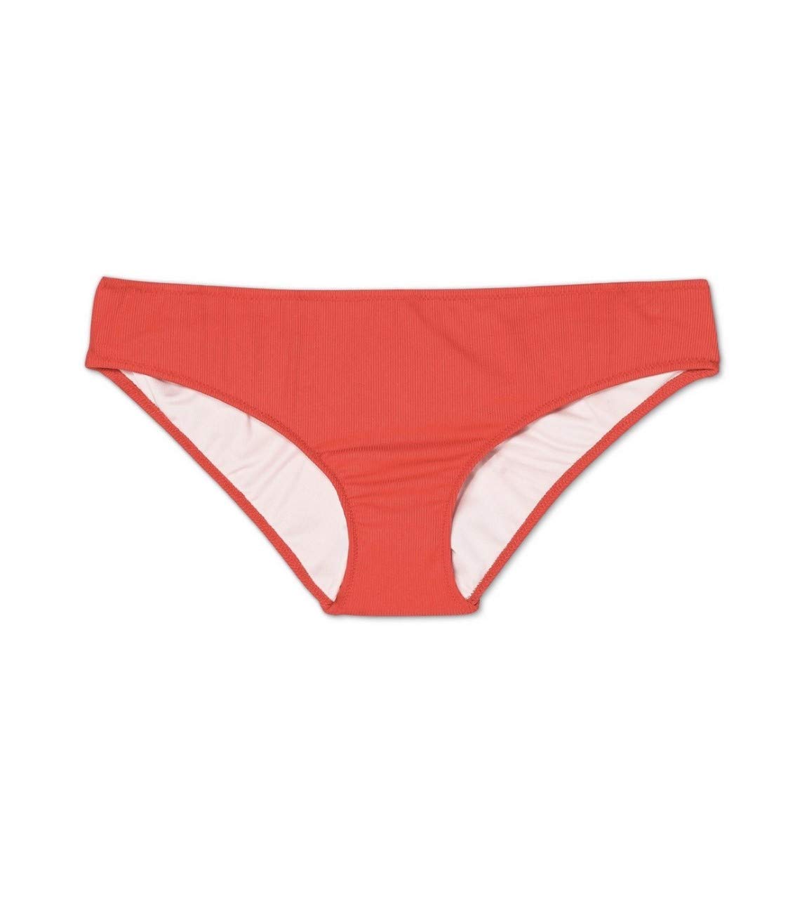 Shade & Shore Women's Textured Hipster Bikini Bottom - (Red, Large)