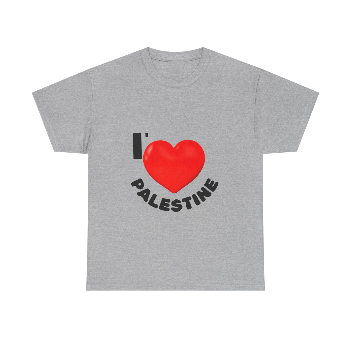 I Love Palestine Unisex Heavy Cotton Tee, Supportive Tee, Casual Wear, Gift for Activists, Cultural Pride Shirt