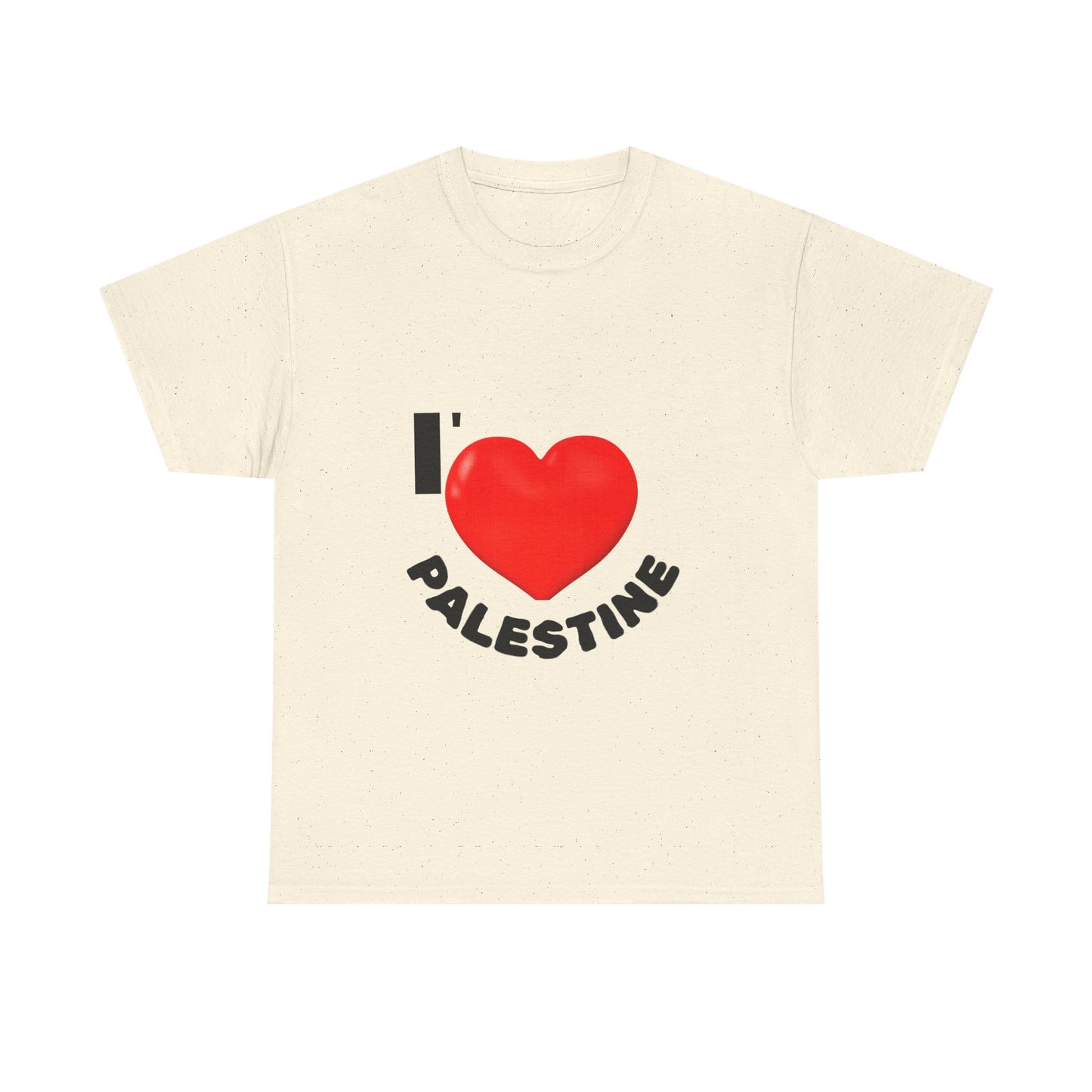 I Love Palestine Unisex Heavy Cotton Tee, Supportive Tee, Casual Wear, Gift for Activists, Cultural Pride Shirt