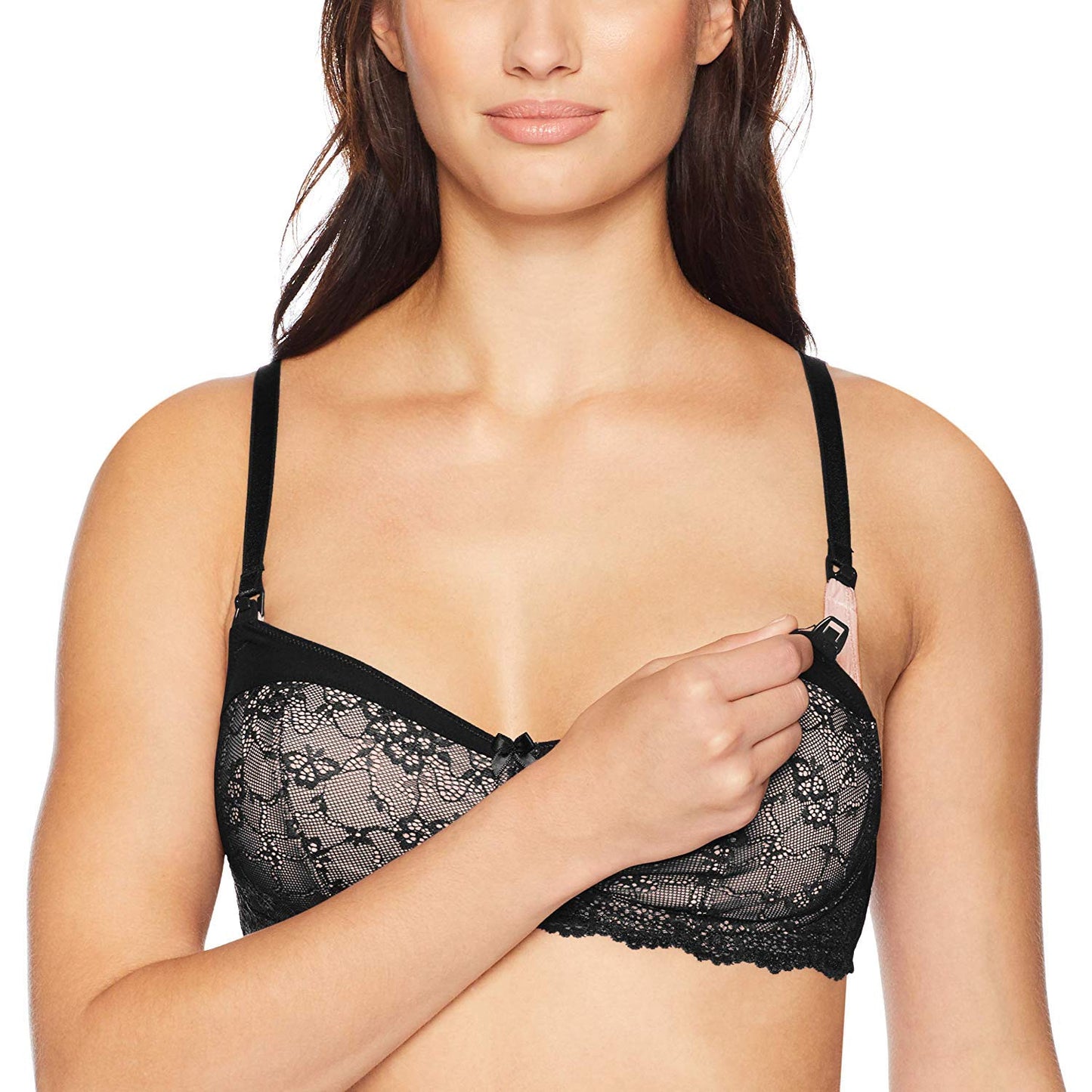 Paramour Women's Mila Micro and Lace Nursing Bra