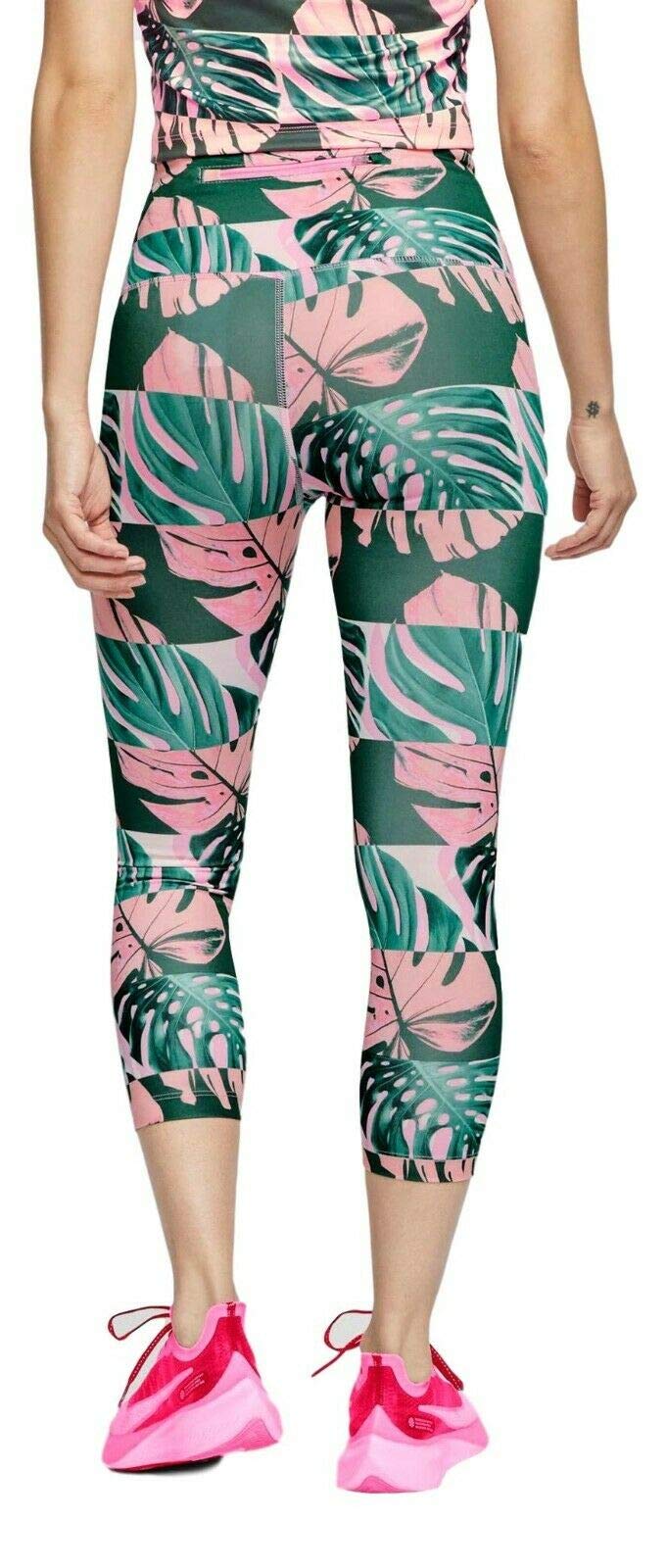 Nike Dry Women's Botanical Print Fast Crop Tight fit Leggings CJ2162 654 Size Small