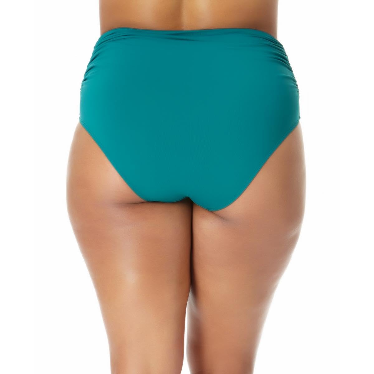 Anne Cole Plus Size High-Waist Shirred Bottoms