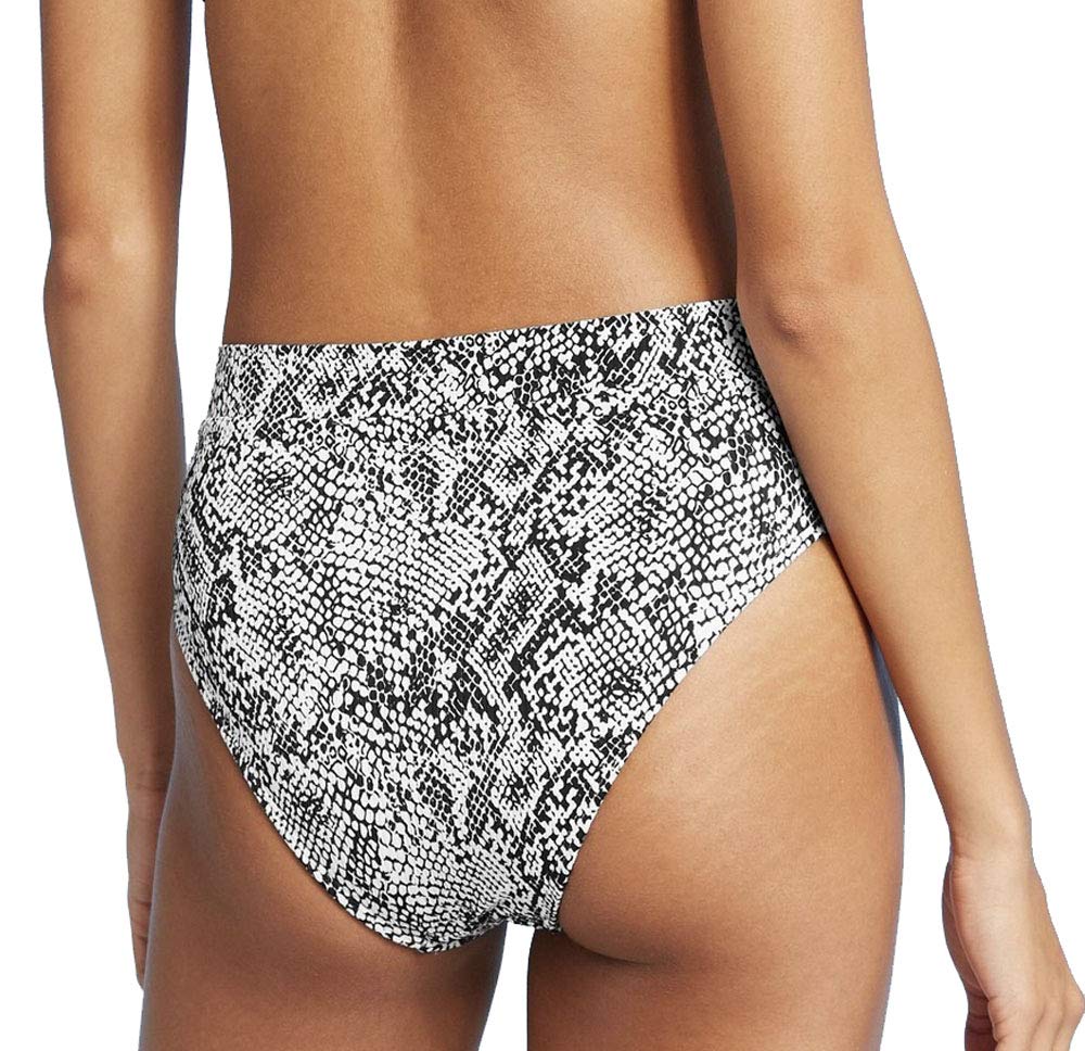 Xhilaration Juniors' Sustainably Made Ribbed High Leg High Waist Bikini Bottom -