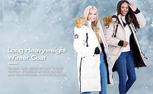 Canada Weather Gear Women Light Gray & Light Brown Fuzzy Puffer Parka