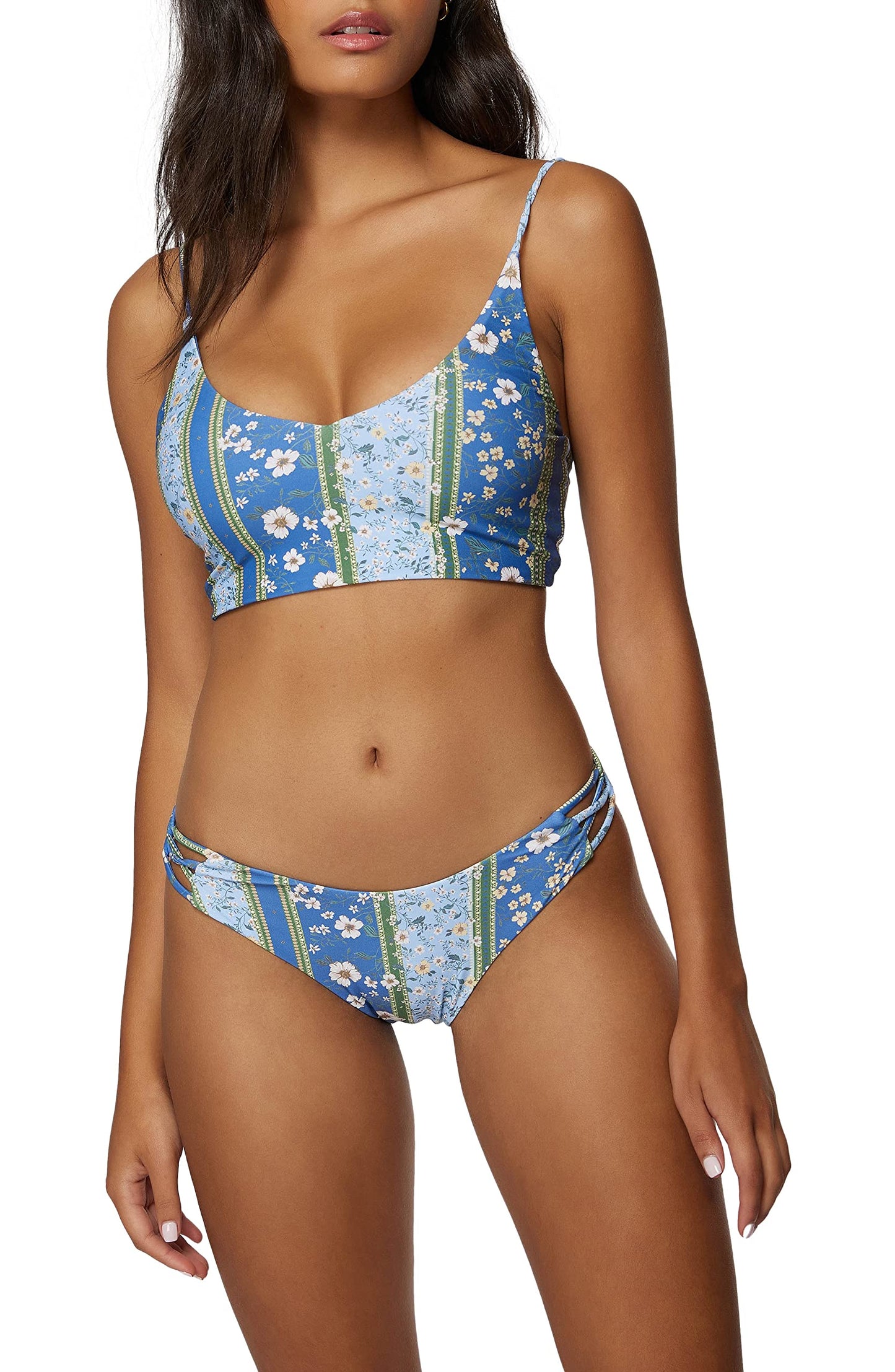 O'NEILL Womens Swim Penny Kaanapali Medium-Coverage Bikini Bottom Classic Blue