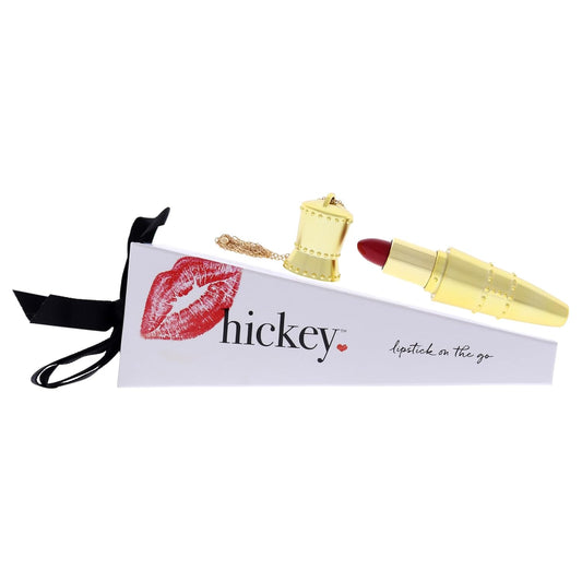 3 Pack Hickey Lipsticks Vivid Color Long Lasting Luxurious Rouge - Highly Pigmented, Velvety Finish - Organic, Cruelty, Gluten, Paraben Free - Mile High Refillable Case - The Perfect Red Shade, 0.6 oz