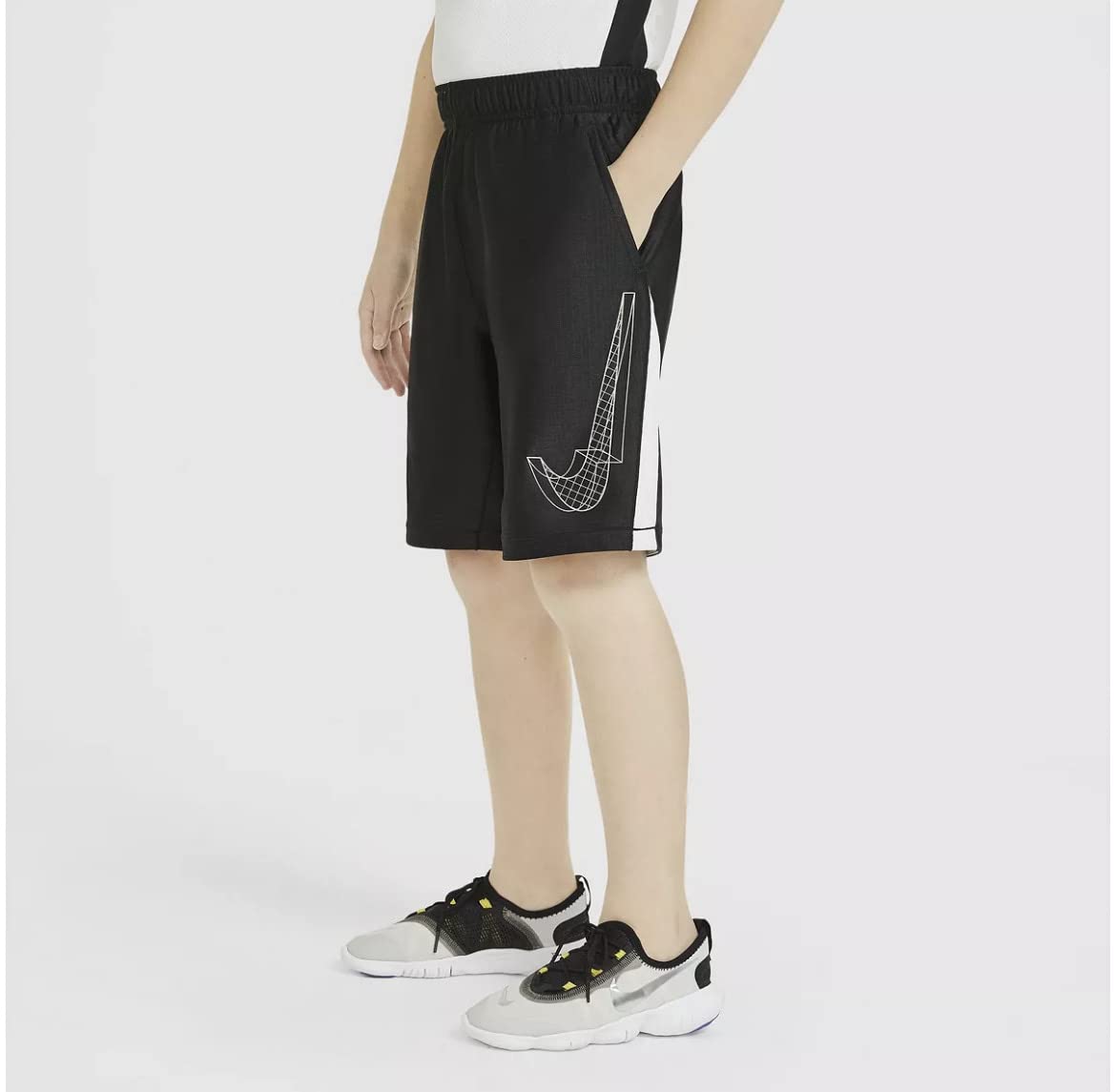 Nike Dri-Fit Graphic Big Boys Shorts Black Small