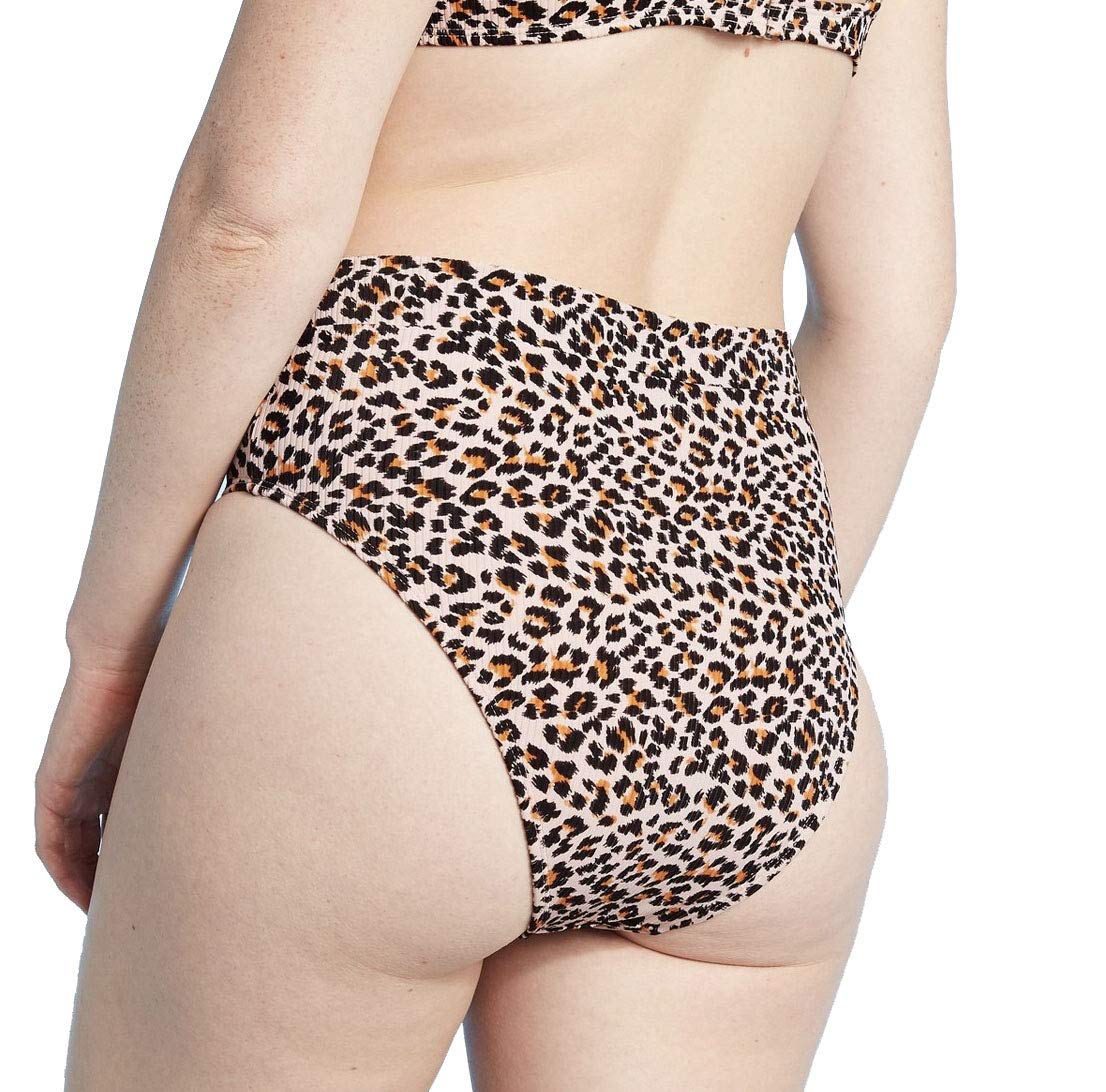 Xhilaration Juniors' Sustainably Made Ribbed High Leg High Waist Bikini Bottom -