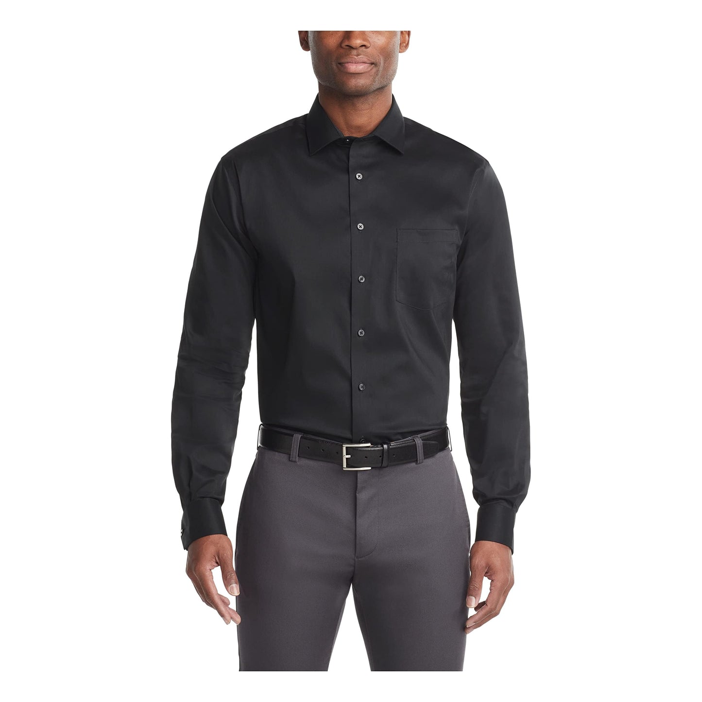 Van Heusen Men's Dress Shirt Regular Fit Ultra Wrinkle Free Flex Collar Stretch Solid