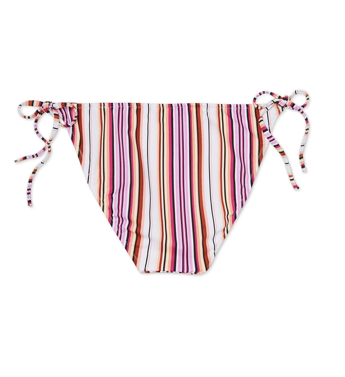 Shade & Shore Women's Side-Tie Hipster Bikini Bottom (Pink & Purple Stripe, S)