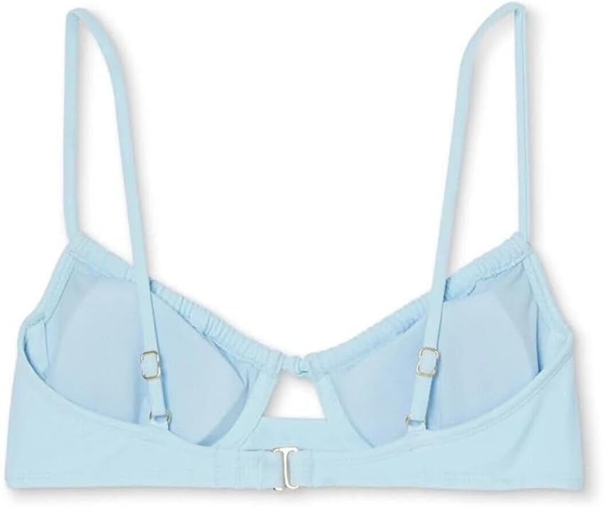Xhilaration Women's Juniors' Shirred Underwire Bikini Top - (Medium, Light Blue)