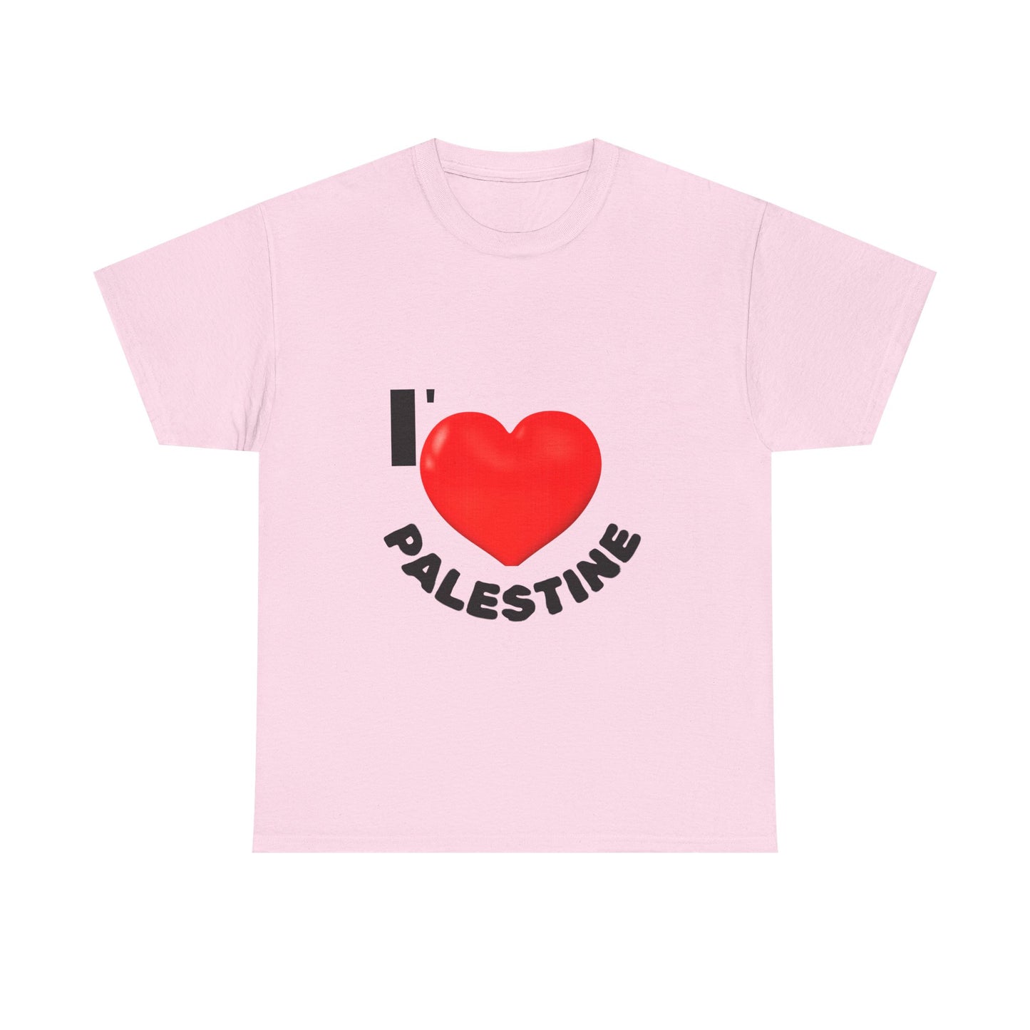 I Love Palestine Unisex Heavy Cotton Tee, Supportive Tee, Casual Wear, Gift for Activists, Cultural Pride Shirt