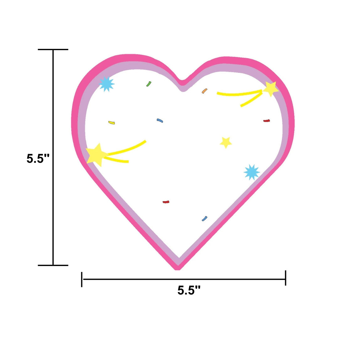 SHAPES ETC. Large Cardstock Accents - Celebration Heart