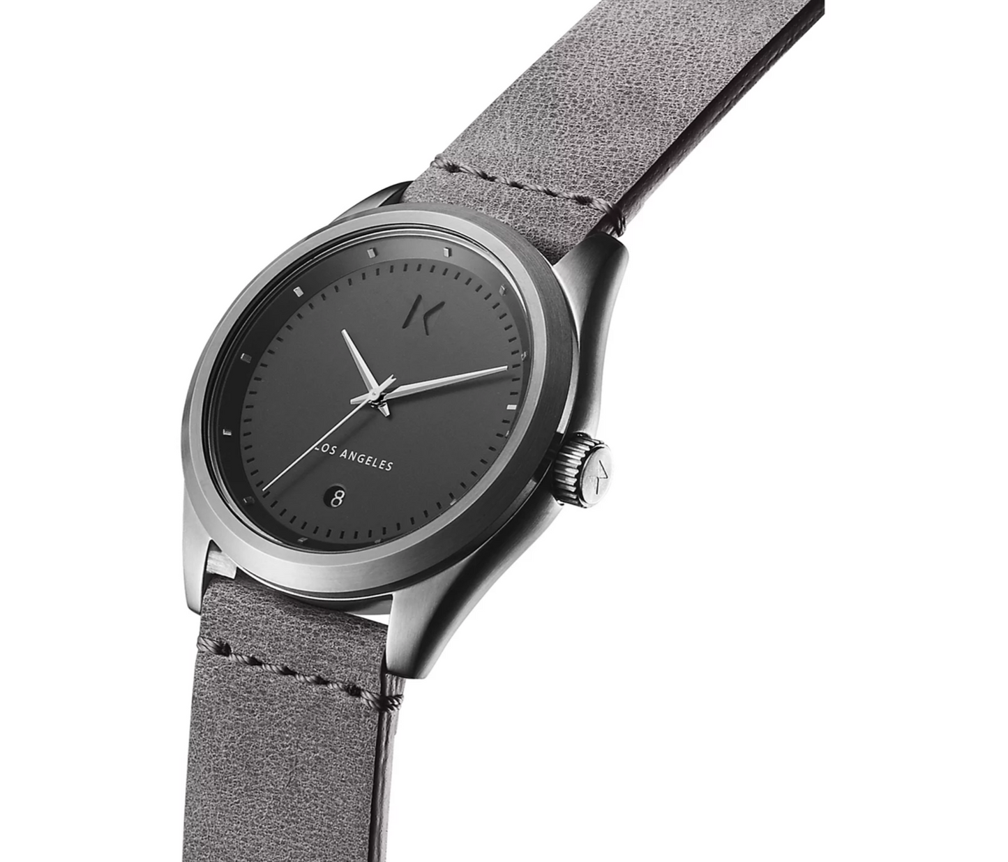 MVMT Men's Pelham Gray Leather Strap Watch 39mm
