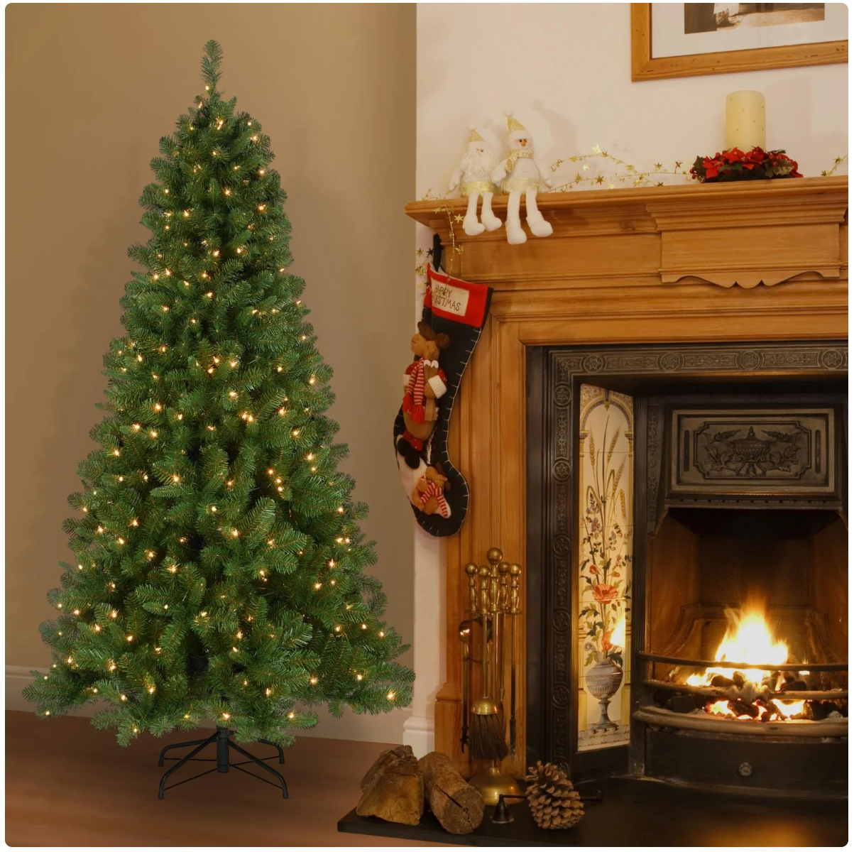 National Tree Company 6.5 ft. Mixed Pine Tree with Clear Lights