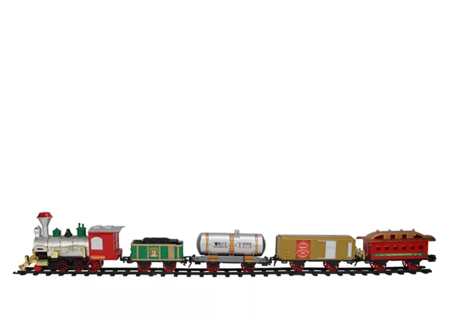 Northlight Battery Operated Lighted and Animated Christmas Express Train Set with Sound