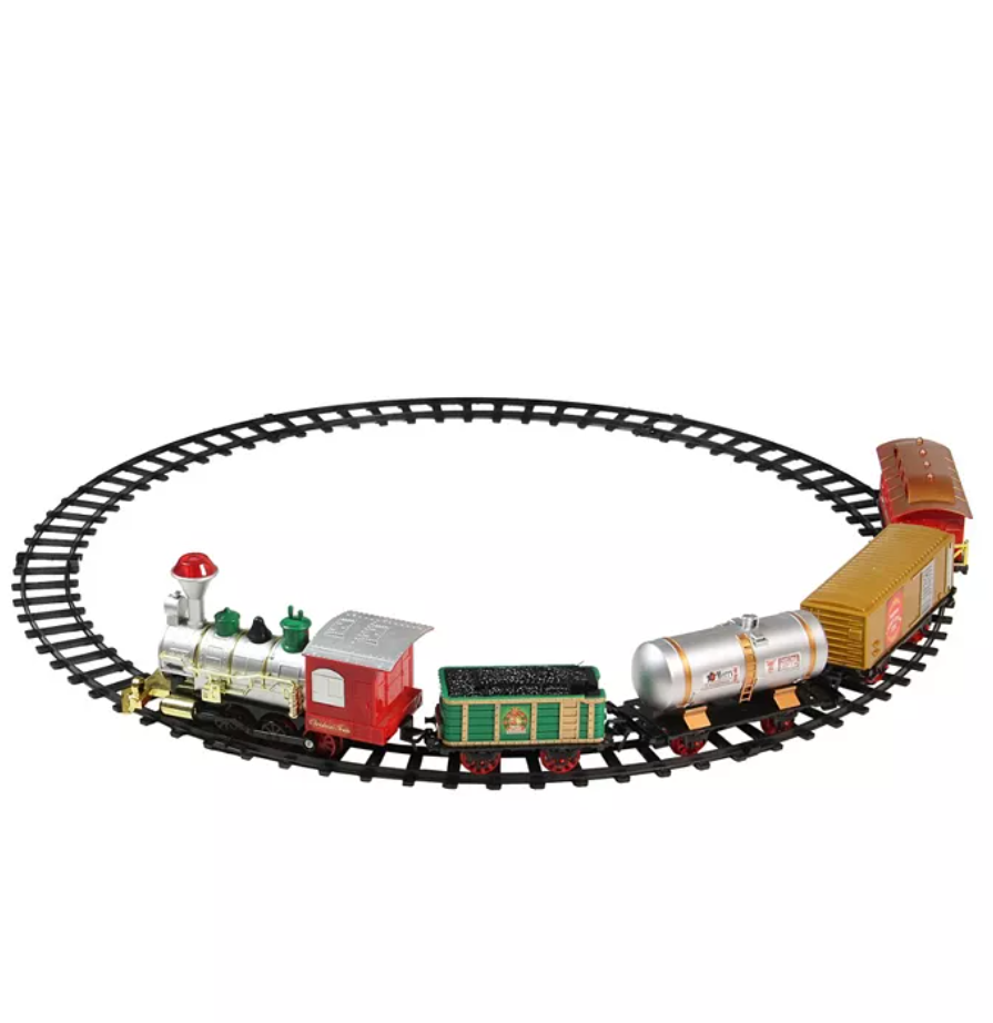 Northlight Battery Operated Lighted and Animated Christmas Express Train Set with Sound