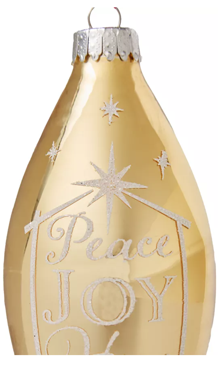 Holiday Lane Blessed Peace, Joy, Hope Drop Ornament