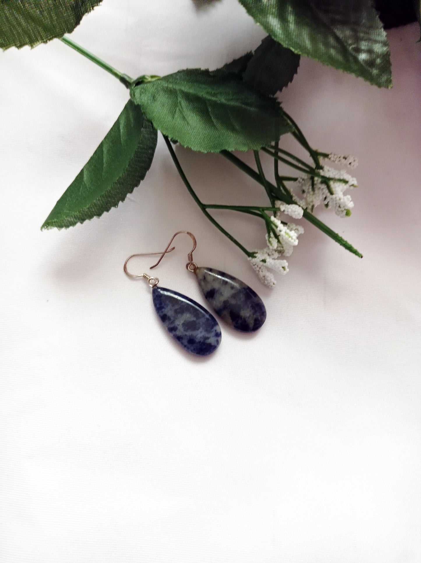 Sodalite Drop Earrings, Sterling Silver Earrings, Sodalite Gemstone | by nlanlaVictory