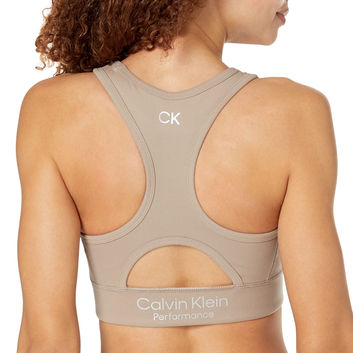 Calvin Klein Performance Women's Pilates Outfit Fitness Crop Top Scoopneck Bra