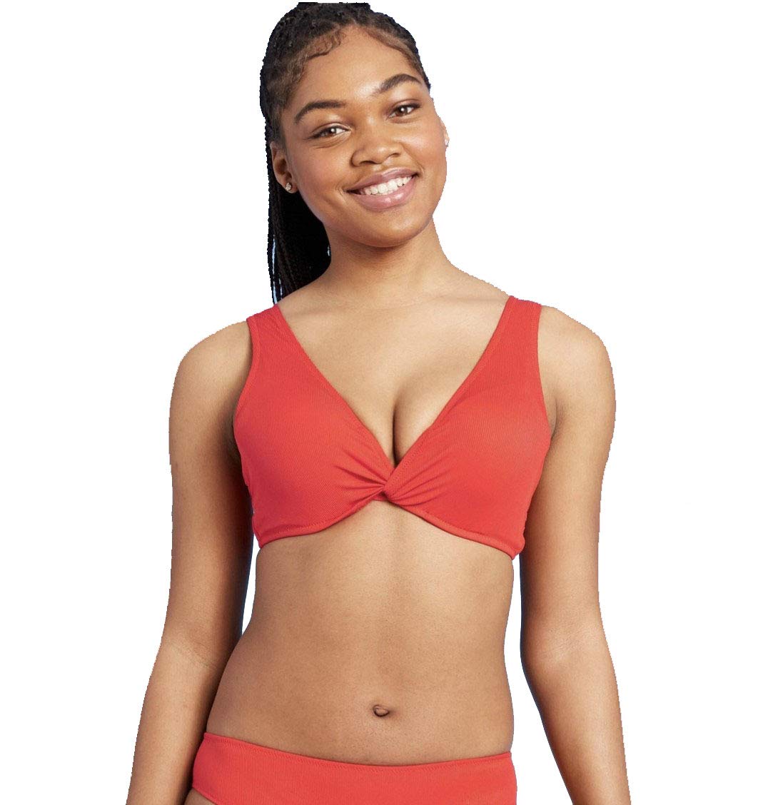 Shade & Shore Women's Light Lift Bralette Bikini Top (Red)