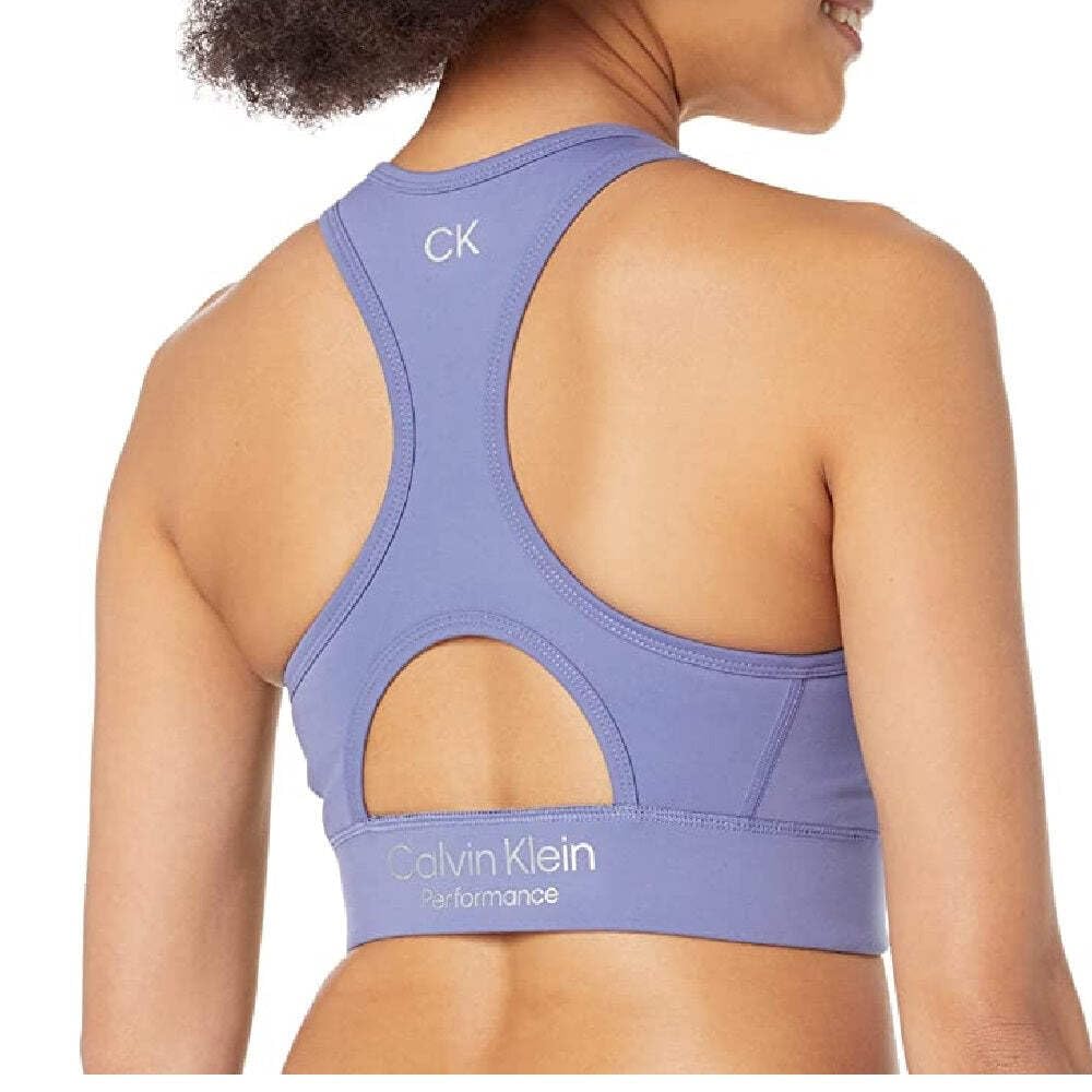 Calvin Klein Performance Women's Pilates Outfit Fitness Crop Top Scoopneck Bra