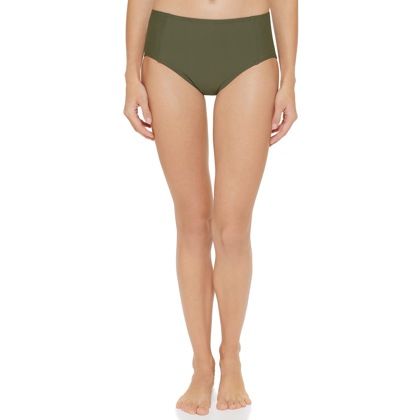 DKNY Women's Standard High Waisted Full Coverage Bikini Bottom Bathing Suit