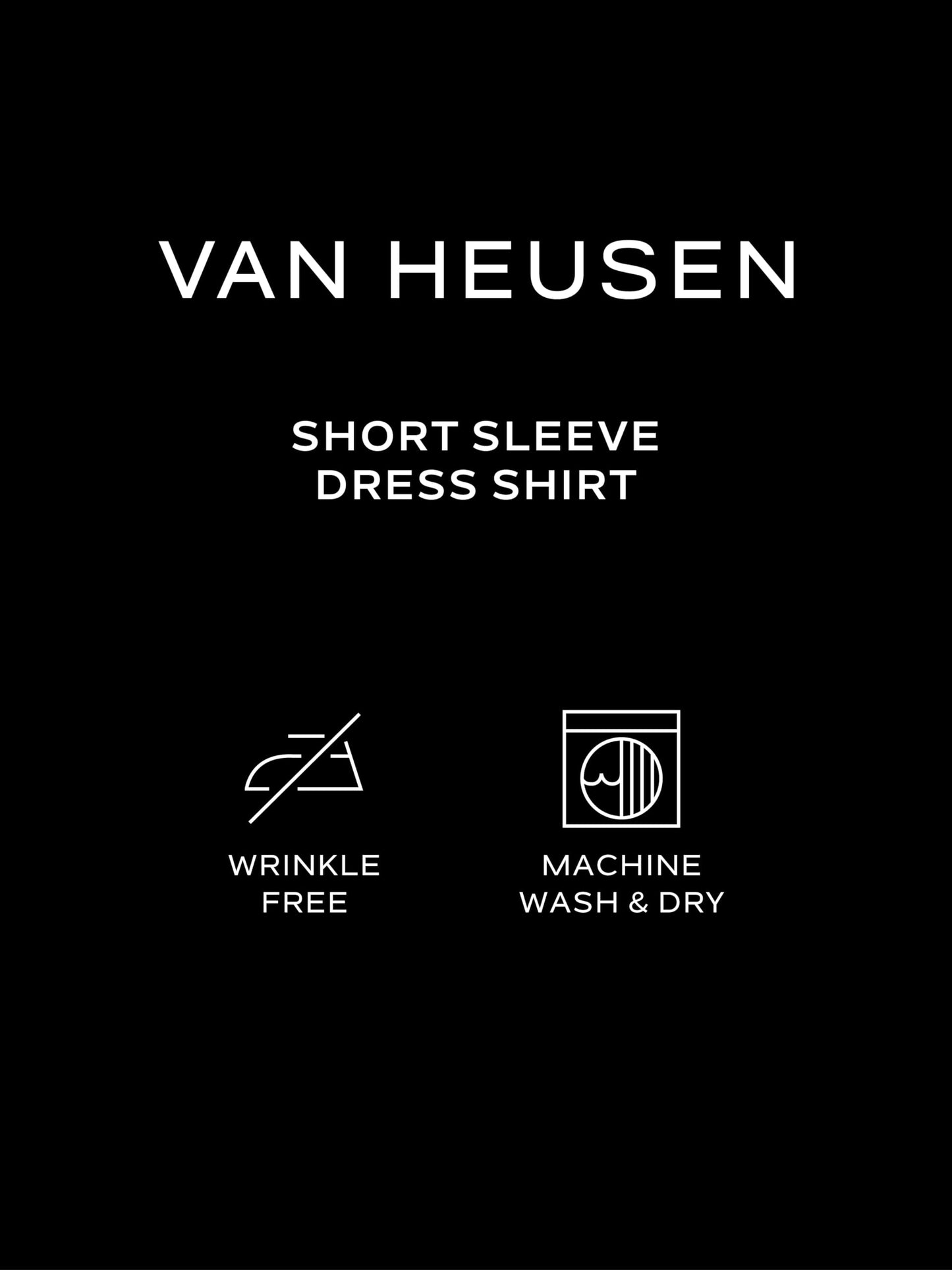 Van Heusen Men's Short Sleeve Dress Shirt Regular Fit Poplin Solid