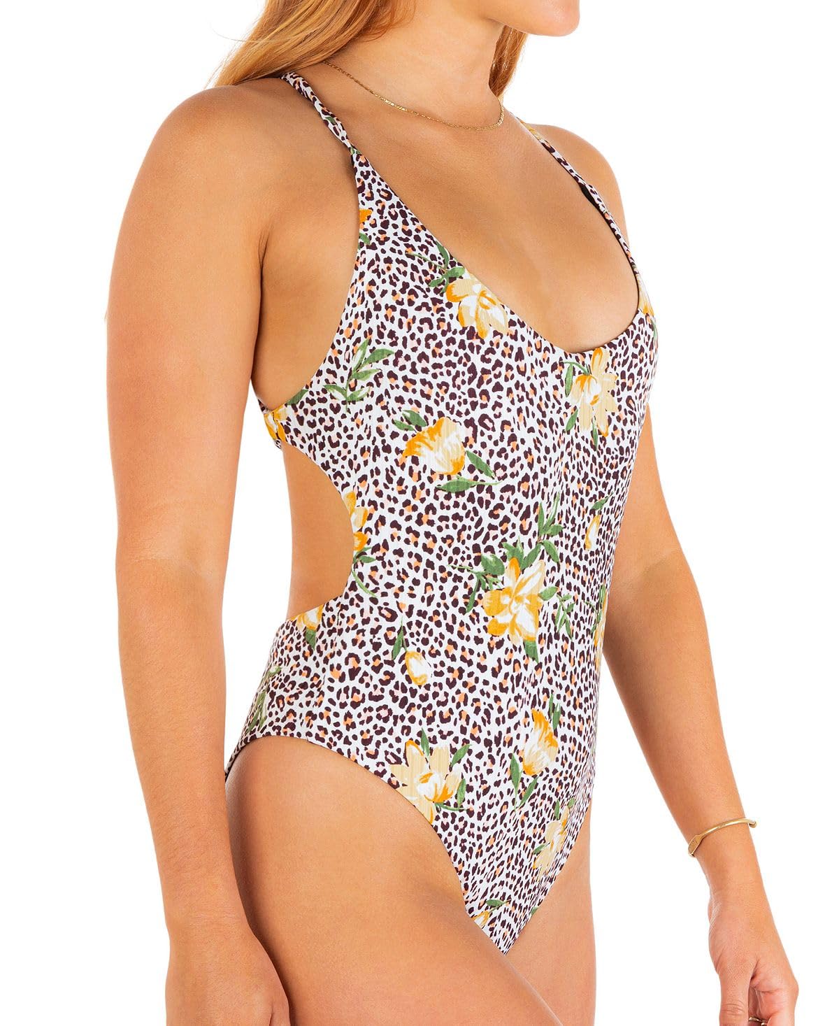 Hurley womens Jungle Cat Cheeky One-piece