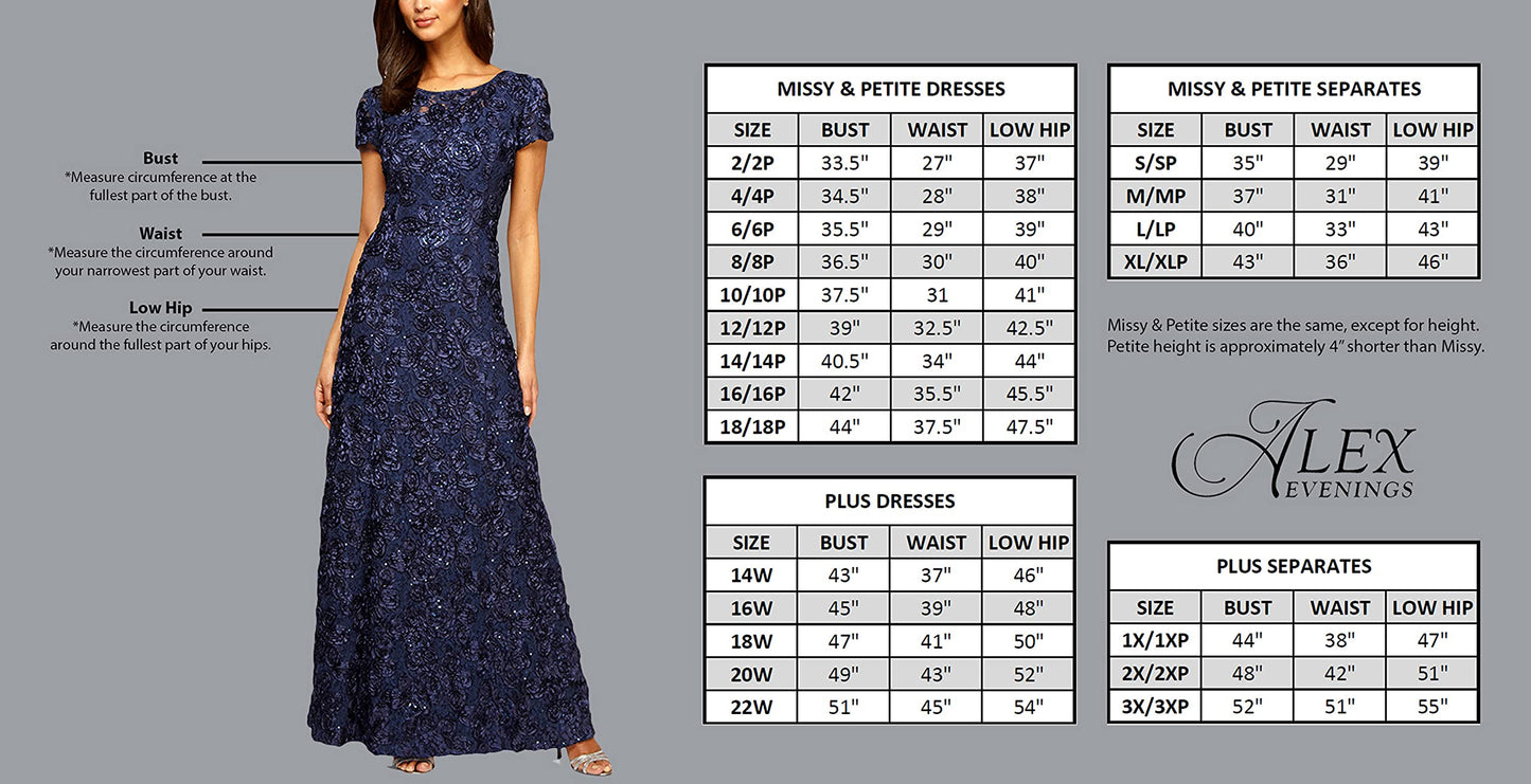Alex Evenings Women's Long Off The Shoulder Dress