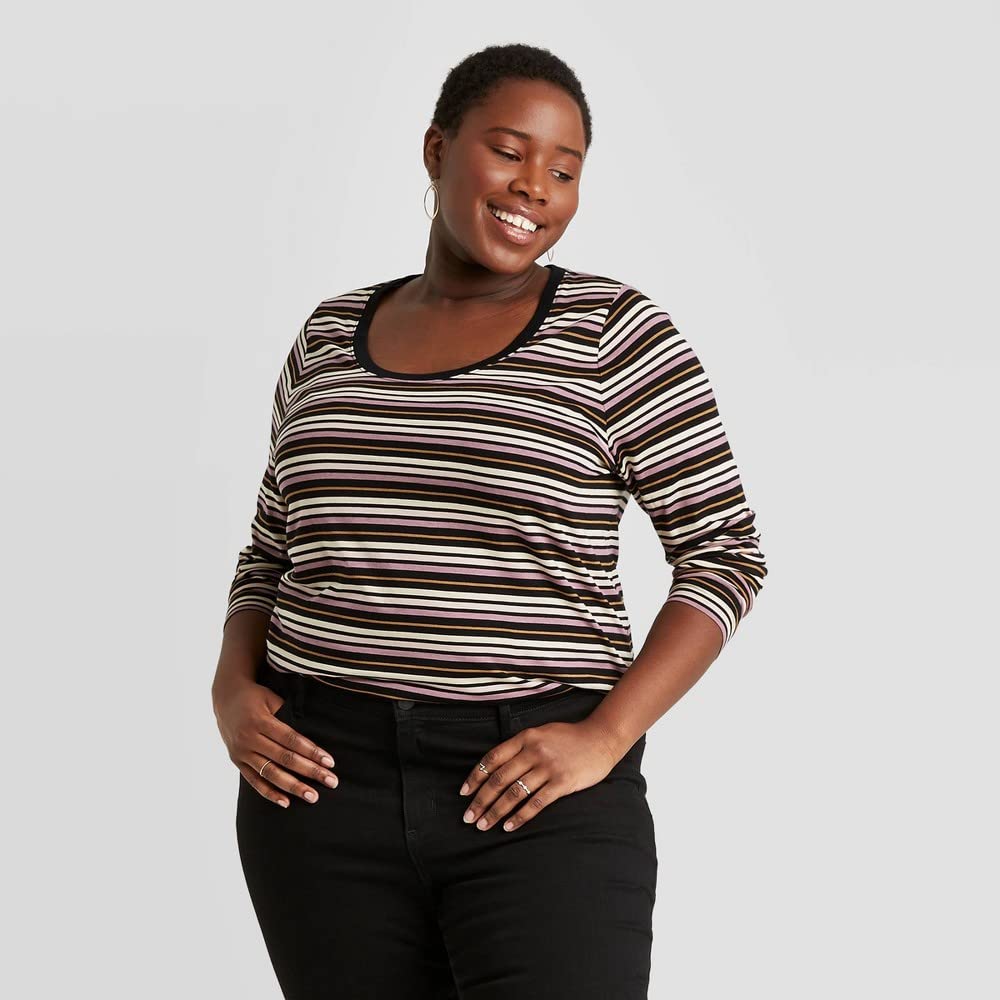 Ava & Viv Women's Plus Size Smocked Cuff Top