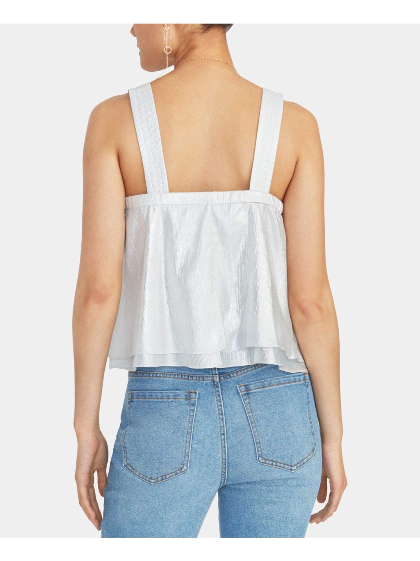 Silver Metallic Tank by RACHEL Rachel Roy