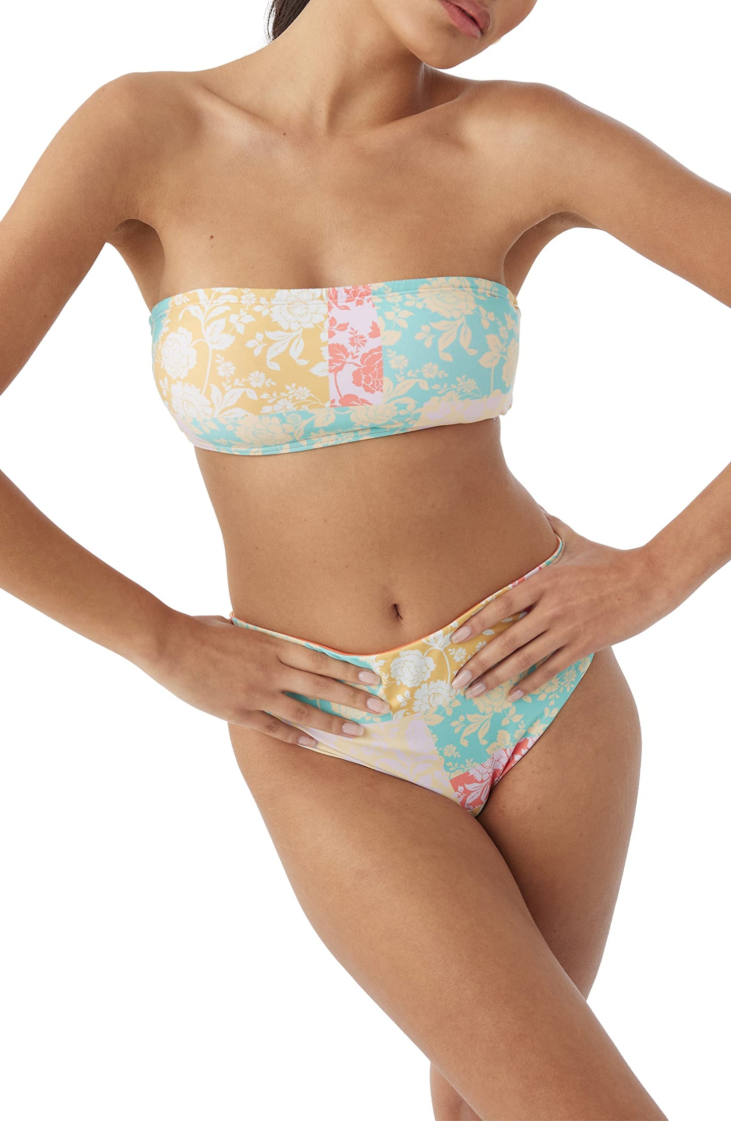 O'NEILL Womens Swim Olivia Dreamland Bandeau Bikini Top Multi Colored