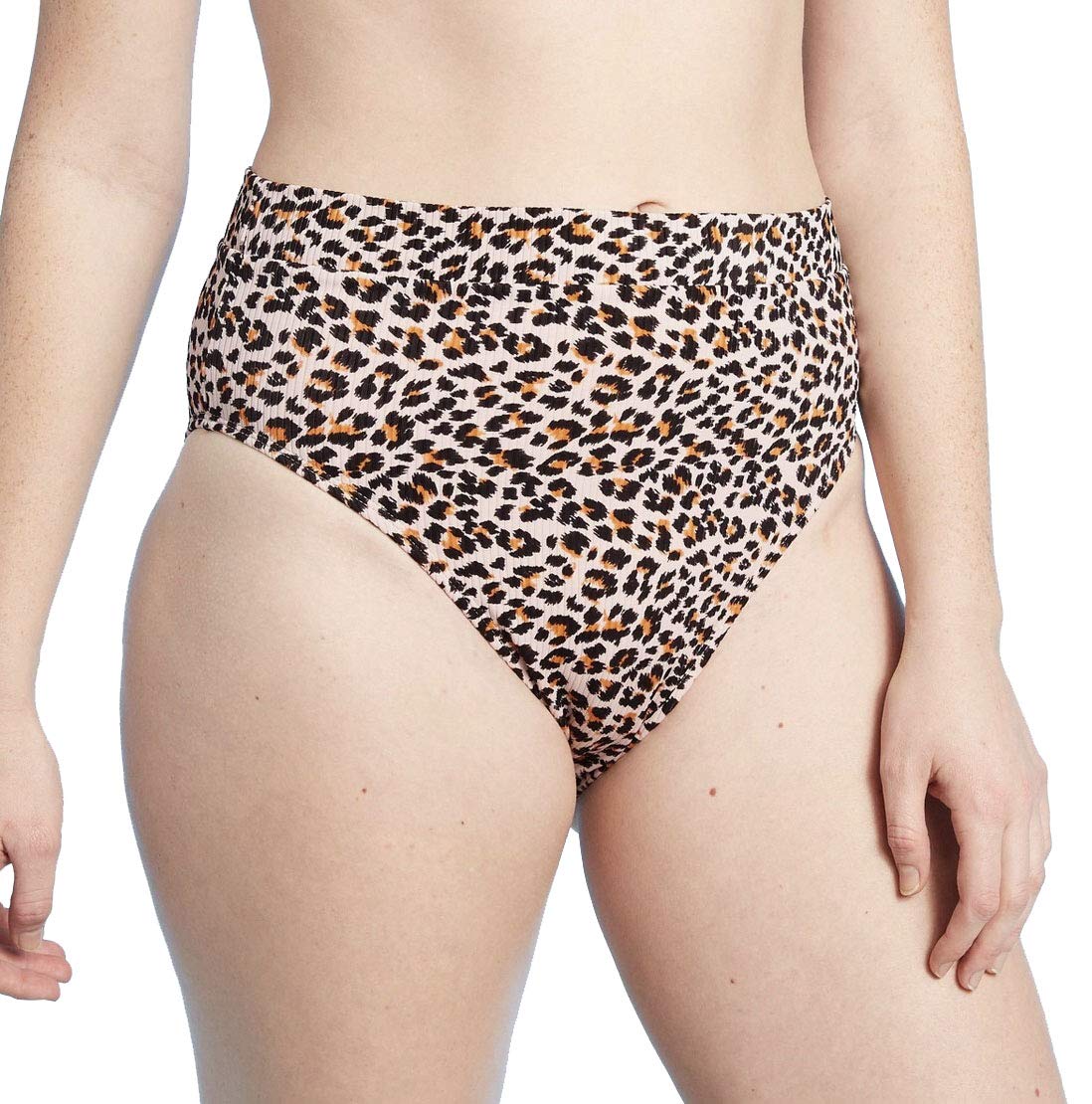 Xhilaration Juniors' Sustainably Made Ribbed High Leg High Waist Bikini Bottom -