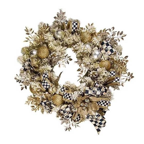 MacKenzie-Childs Glam Up 28" Illuminated Christmas Wreath – BNIB, Luxury Holiday Decor