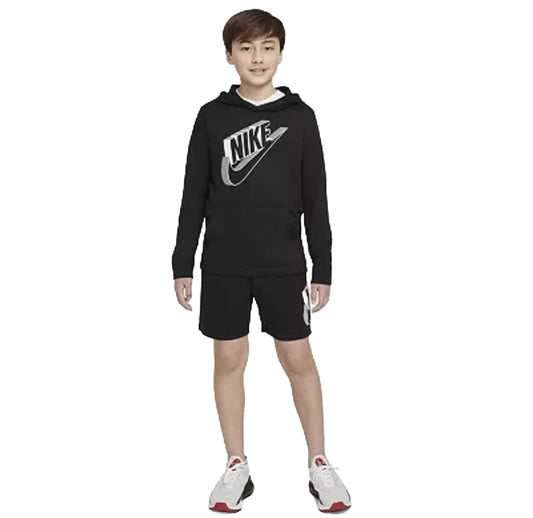 Nike Big Boys Sportswear Hoodie Black-Small