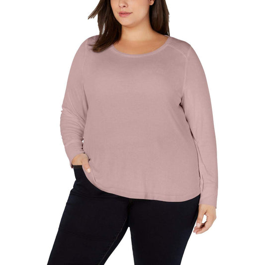 INC International Concepts I.N.C. Plus Size Ribbed Shirttail Top