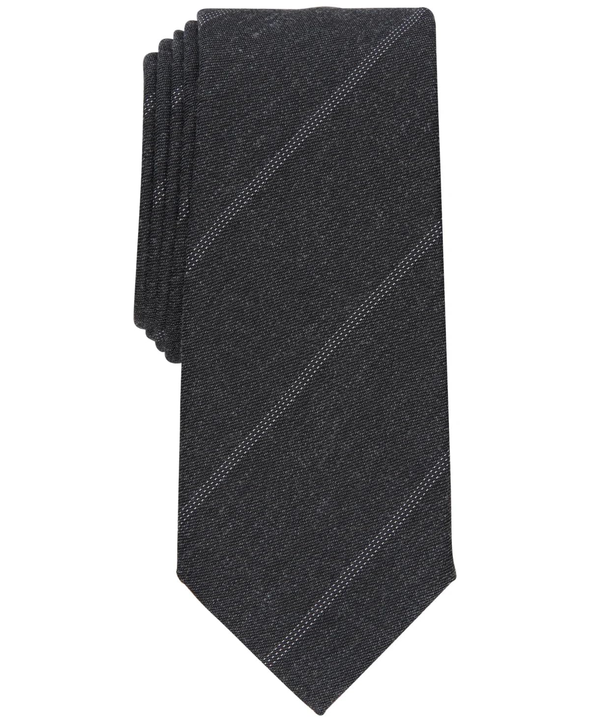 Alfani Men's Slim Stripe Tie Gray Size Regular