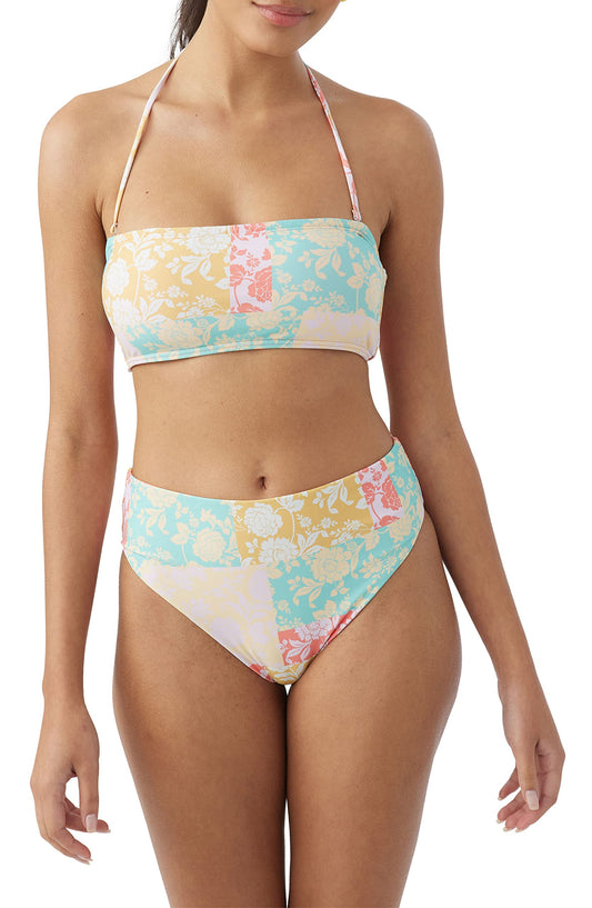 O'NEILL Womens Swim Olivia Dreamland Bandeau Bikini Top Multi Colored