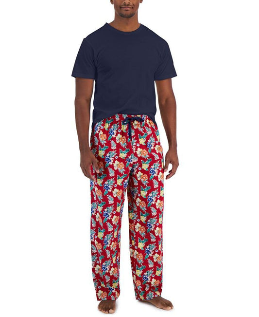 Club Room Mens 2PC Cotton Pajama Gift Set Navy M