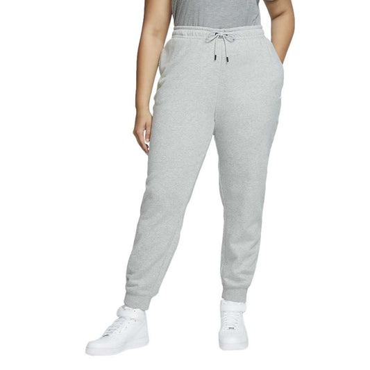 Nike Plus Size NSW Essential Pants Regular Fleece Dark Grey Heather/White 2X