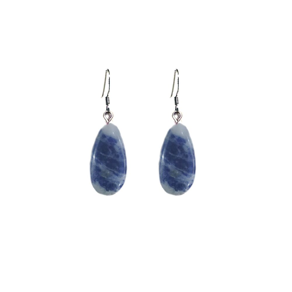 Sodalite Drop Earrings, Sterling Silver Earrings, Sodalite Gemstone | by nlanlaVictory