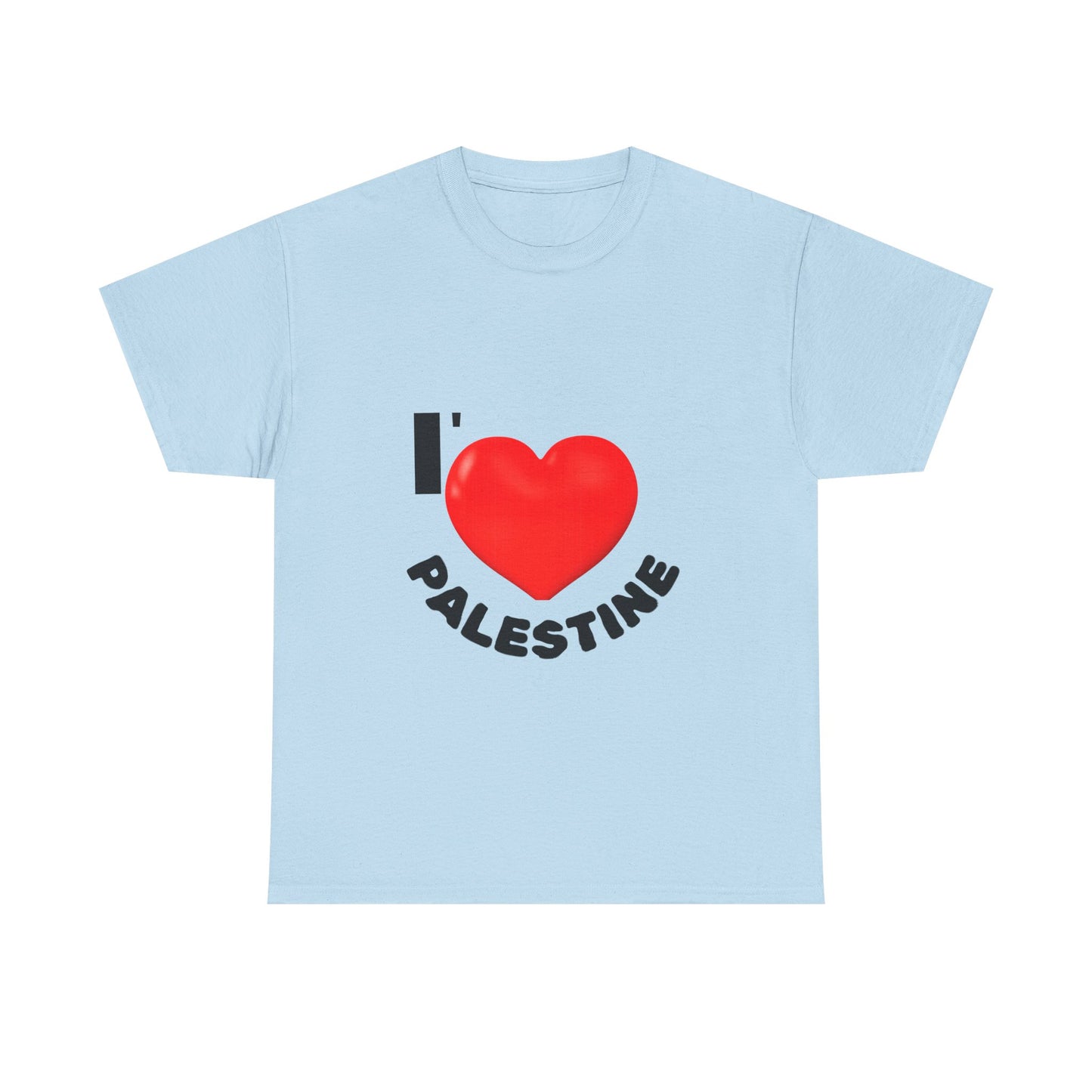 I Love Palestine Unisex Heavy Cotton Tee, Supportive Tee, Casual Wear, Gift for Activists, Cultural Pride Shirt