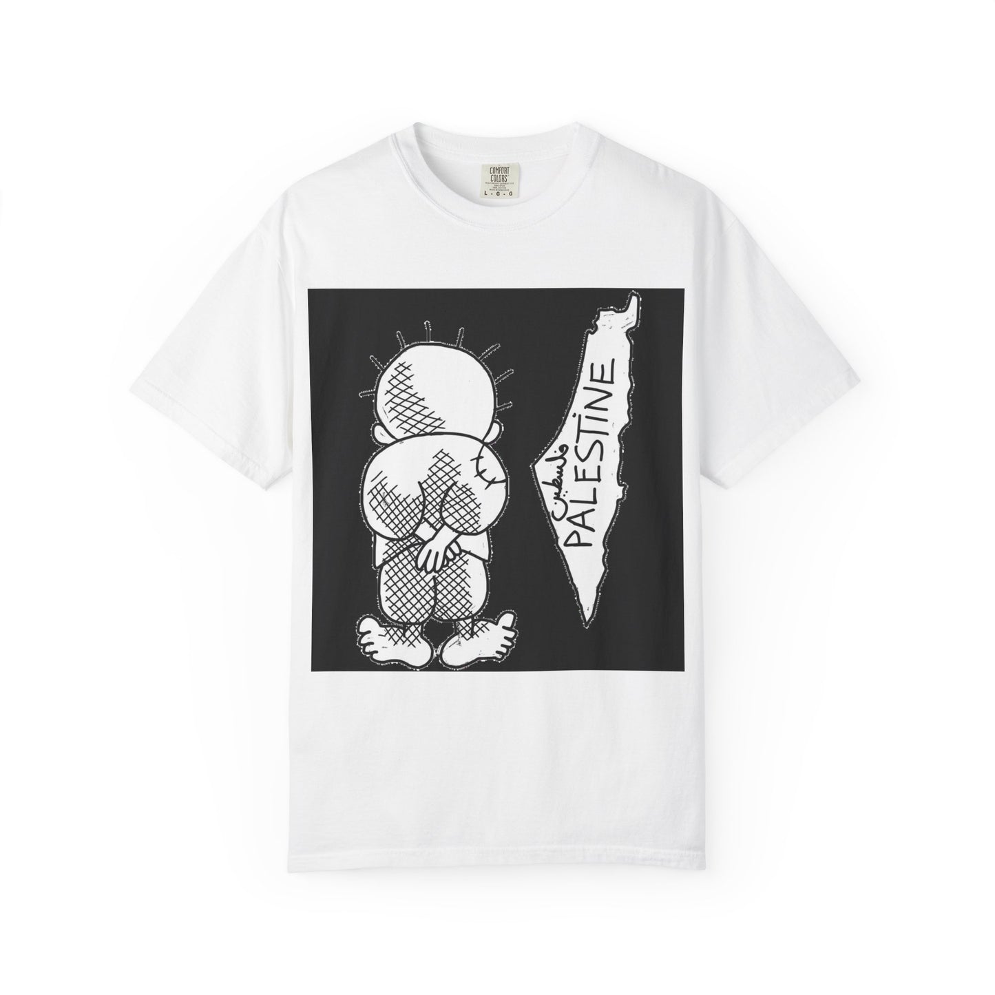 Handala - Free Palestine T-shirt, Unisex Tee Shirt, Art is Resistance Shirt, Palestinian Cartoonist Naji al-Ali, Historic Map of Palestine,